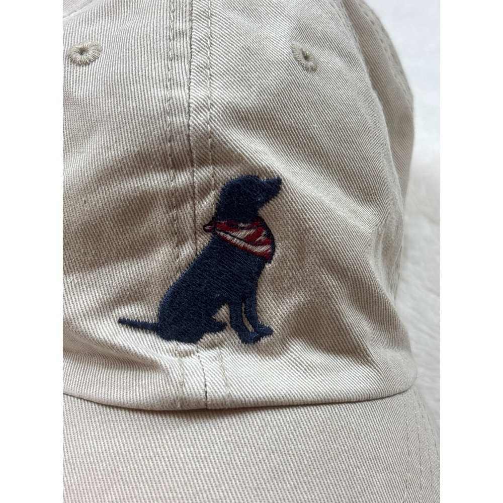 Life is Good Khaki Tan Baseball Hat Embroidered Black Lab Dog Adjustable Cap - Picture 2 of 3